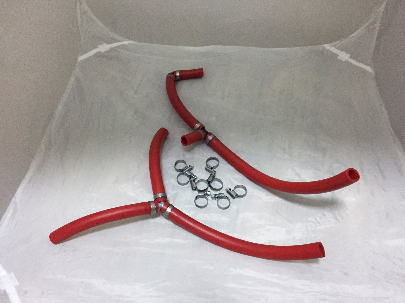 SM SX KÃ¼hlerschlauch System Racing Parallel Anschluss rot